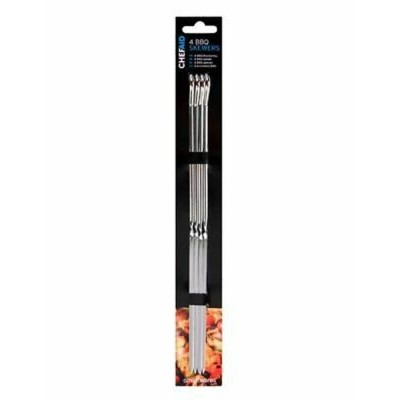 Chef aid 4 metal barbecue skewers