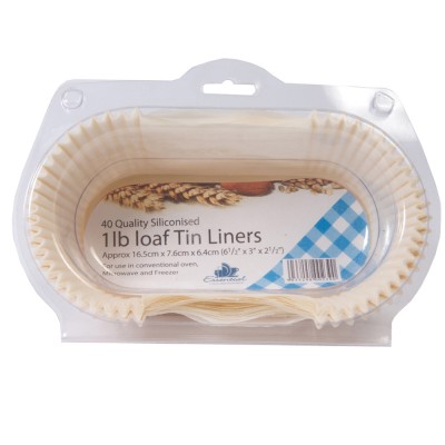 Essential 1lb loaf tin liners pack of 40