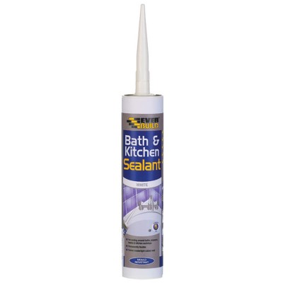 Everbuild bath & kitchen sealant white 310ml