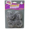Squeaky Clean Stainless Steel Scourers x4