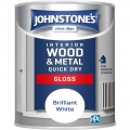 Johnstone's Interior Wood and Metal Quick Dry Gloss White 250ml