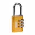 Kasp 10530 30mm combination padlock yellow