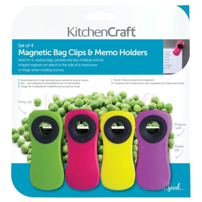 KitchenCraft Set of 4 Magnetic Memo Clips