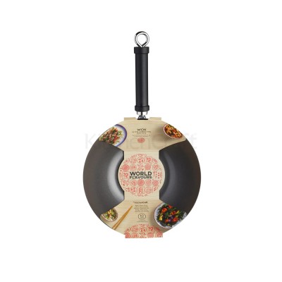 Kitchencraft 26.5cm Carbon Steel Non-stick Wok