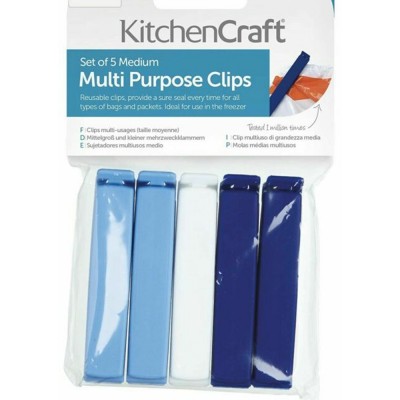 Kitchencraft multi purpose bag clips x5
