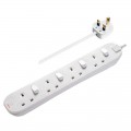 Masterplug 4 way 2 metre switched extension lead