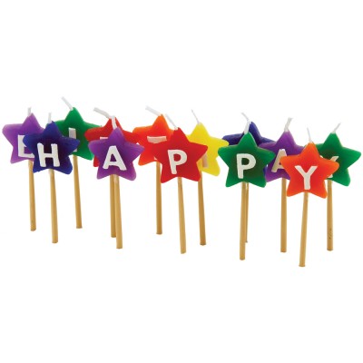 Tala 'Happy Birthday' novelty star candles