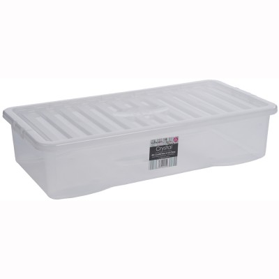 Wham 42 litre under bed storage box and lid clear