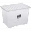 Wham 80 litre storage box and lid clear