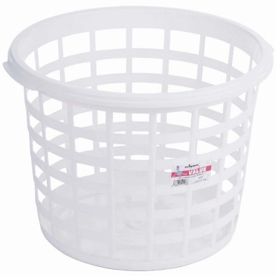 Wham round white laundry basket