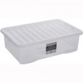 Wham 32 litre under bed storage box and lid clear